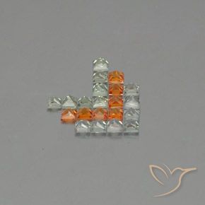 2.74캐럿 천연 다색 사파이어 보석, 정사각형, VVS-VS