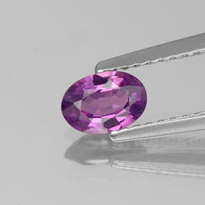 0.54캐럿 천연 퍼플 사파이어, 타원형 컷, 6.1×4.2 mm, VS
