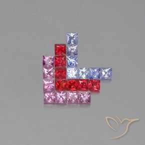 2.71캐럿 천연 다색 사파이어 보석, 정사각형, VVS-VS