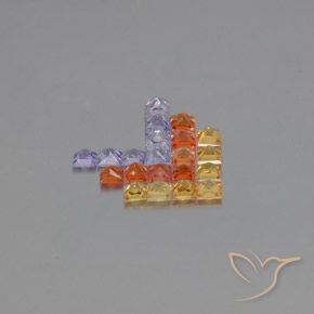 2.66캐럿 천연 다색 사파이어 보석, 정사각형, VVS-VS
