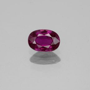 0.62캐럿 천연 핑크빛 퍼플 사파이어, 타원형 컷, 6×4.2 mm, VVS-VS