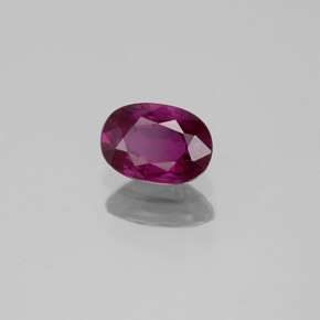 0.62캐럿 천연 핑크빛 퍼플 사파이어, 타원형 컷, 6×4.2 mm, VVS-VS