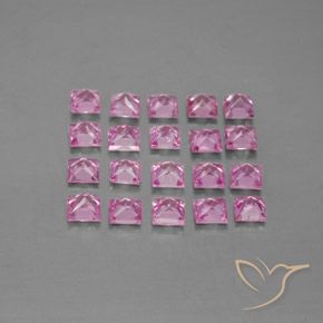 3.45캐럿 천연 매우 연한 핑크 사파이어 보석, 스퀘어, 2.9×2.8 mm, VVS-VS