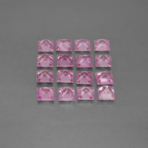 3.76캐럿 천연 핑크 사파이어 보석, 스퀘어, 3.4×3.3 mm, VVS-VS