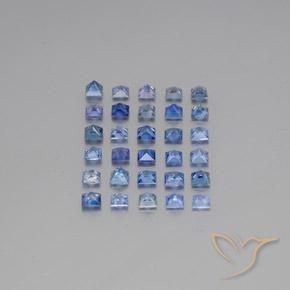 5.85캐럿 천연 베이비 블루 사파이어 보석, 스퀘어, 3.2×3.1 mm, VVS-VS