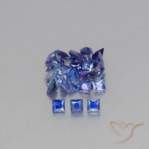 4.36캐럿 천연 딥 바이올렛 블루 사파이어 보석, 스퀘어, 2.8×2.7 mm, VVS-VS