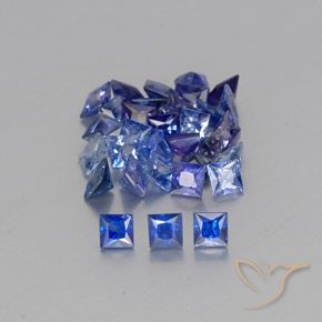 4.36캐럿 천연 딥 바이올렛 블루 사파이어 보석, 스퀘어, 2.8×2.7 mm, VVS-VS