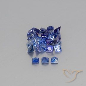 4.36캐럿 천연 딥 바이올렛 블루 사파이어 보석, 스퀘어, 2.8×2.7 mm, VVS-VS