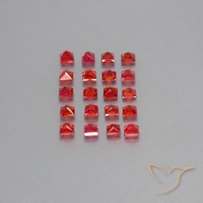 2.67캐럿 천연 밝은 빨간색 사파이어 보석, 스퀘어, 2.6×2.5 mm, VVS-VS