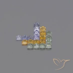 2.76캐럿 천연 멀티컬러 사파이어 보석, 스퀘어, 2.6×2.6 mm, VVS-VS