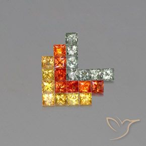 2.79캐럿 천연 다색 사파이어 보석, 정사각형, VVS-VS