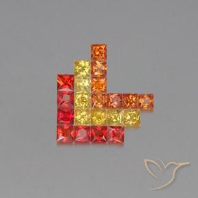 2.55캐럿 천연 다색 사파이어 보석, 정사각형, VVS-VS