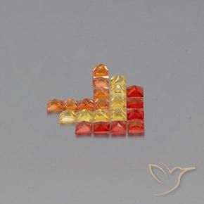 2.55캐럿 천연 다색 사파이어 보석, 정사각형, VVS-VS