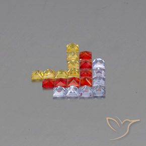 2.89캐럿 천연 다색 사파이어 보석, 정사각형, VVS-VS