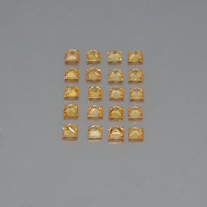 캐럿 천연 골든 옐로우 사파이어 보석, 스퀘어, 2.5×2.4 mm, VVS-VS