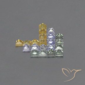 3.14캐럿 천연 다색 사파이어 보석, 정사각형, VVS-VS