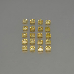 캐럿 천연 골든 옐로우 사파이어 보석, 스퀘어, 2.6×2.6 mm, VVS-VS