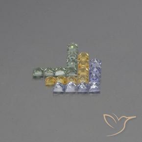 2.78캐럿 천연 다색 사파이어 보석, 정사각형, VVS-VS