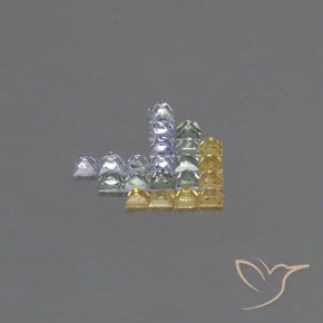 2.84캐럿 천연 다색 사파이어 보석, 정사각형, VVS-VS