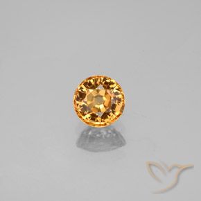 0.85ct 자연스러운 금 사파이어, 둥근, VS
