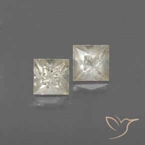 0.96ctw 자연스러운 연노랑 사파이어, 정사각형, VVS-VS
