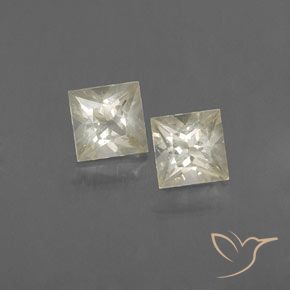 0.96캐럿 천연 연노랑 사파이어 보석, 정사각형, VVS-VS