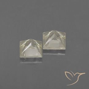 0.96캐럿 천연 연노랑 사파이어 보석, 정사각형, VVS-VS