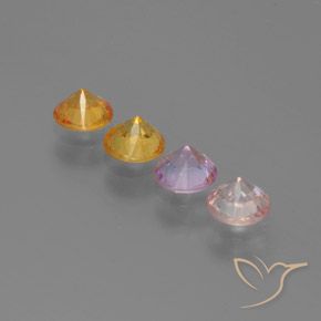 1.33캐럿 천연 다색 사파이어 보석, 둥근, VS