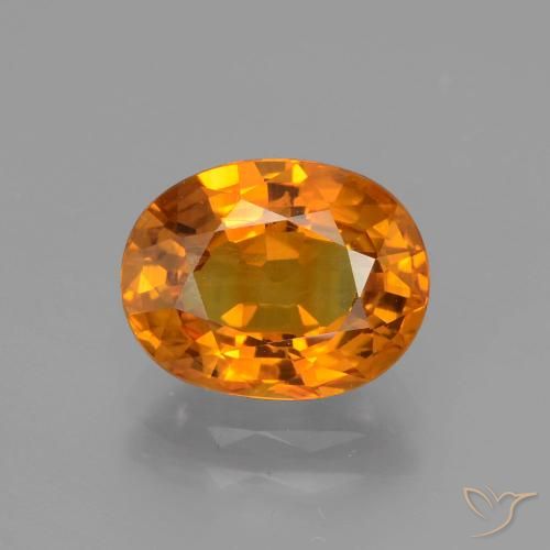 3.65ct 자연스러운 딥 오렌지 사파이어, 타원형, VS-SI
