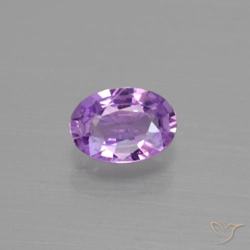 0.57ct 자연스러운 보라색 보라색 사파이어, 타원형, VS