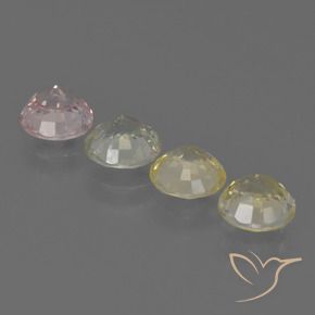 3.15캐럿 천연 다색 사파이어 보석, 둥근, VS