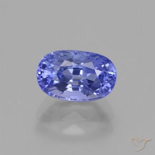 2.14ct 자연스러운 강청색 사파이어, 타원형, VS