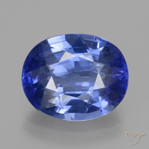 5.96ct 자연스러운 수레국화 블루 사파이어, 타원형, VVS-VS