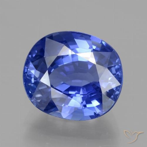 5.67ct 자연스러운 수레국화 블루 사파이어, 타원형, VS