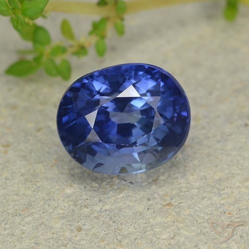 3.38ct 자연스러운 수레국화 블루 사파이어, 타원형, VS