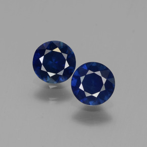 0.99캐럿 천연 네이비 블루 사파이어 보석, 라운드 컷, VS