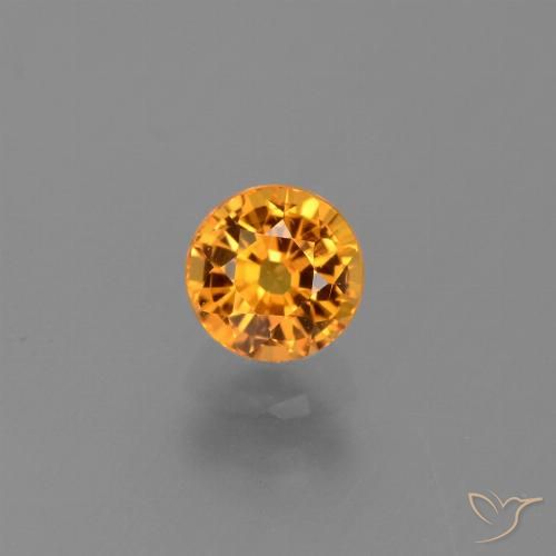 0.84ct 자연스러운 금 사파이어, 둥근, VS