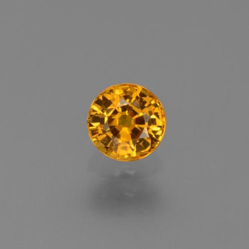 0.68ct 자연스러운 미디엄 오렌지 사파이어, 둥근, VS