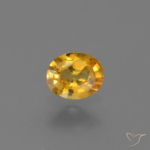 0.68ct 자연스러운 다크 골든 사파이어, 타원형, VS