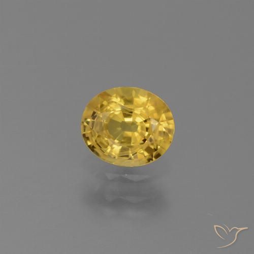 0.76ct 자연스러운 골든 사파이어, 타원형, VS