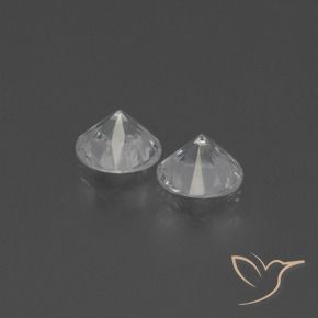 0.75캐럿 천연 하얀색 사파이어 보석, 둥근, VS