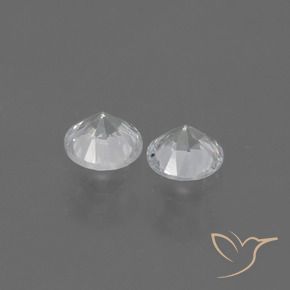 0.83캐럿 천연 하얀색 사파이어 보석, 둥근, VVS-VS