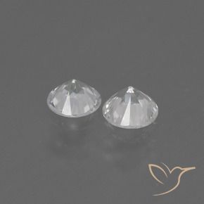 0.77캐럿 천연 하얀색 사파이어 보석, 둥근, VVS-VS