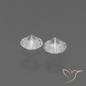0.73캐럿 천연 하얀색 사파이어 보석, 둥근, VS