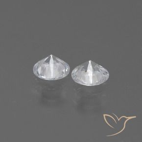 0.70캐럿 천연 하얀색 사파이어 보석, 둥근, VVS-VS