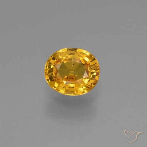 0.88ct 자연스러운 다크 골든 사파이어, 타원형, VS