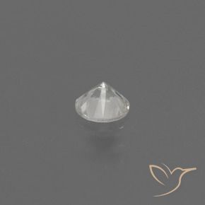 0.37캐럿 천연 하얀색 사파이어, 둥근, VS