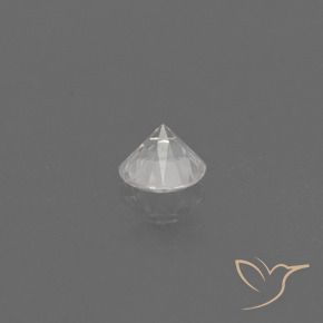 0.40캐럿 천연 하얀색 사파이어, 둥근, VVS-VS