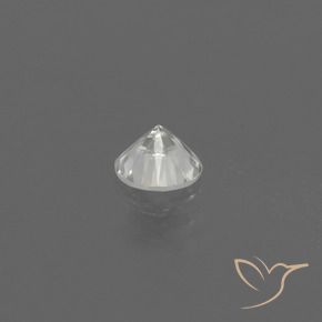 0.40캐럿 천연 따뜻한 화이트 사파이어, 둥근, VVS-VS