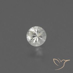 0.35캐럿 천연 하얀색 사파이어, 둥근, VS